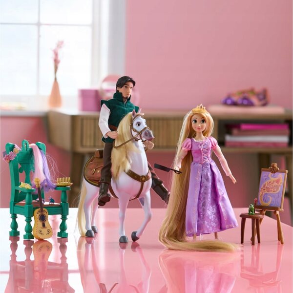 Disney Rosaspunta, Flynn, Pascal, Maximus Puppenset mit Zubehör