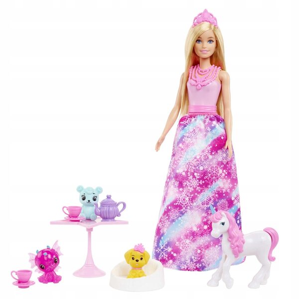 Barbie Dreamtopia Adventskalender 2023 mit 24 Überraschungen und Zubehör