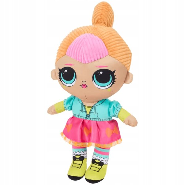 Peluche L.O.L. Poupée Surprise Neon QT 35 cm, douce et sûre pour les enfants