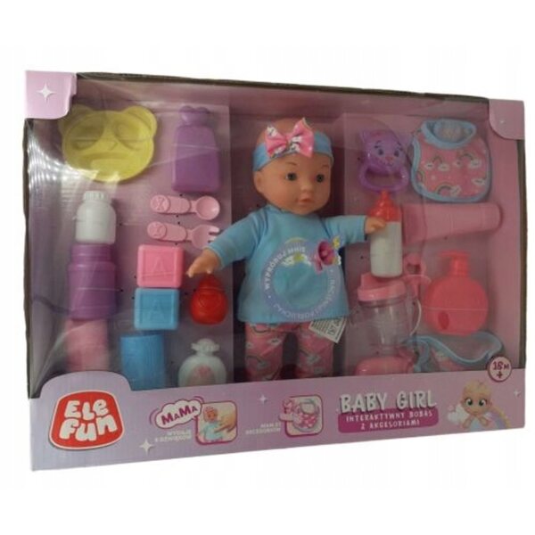 ELEFUN Baby Girl Interattivo con 21 Accessori e Suoni Realistici per Bambini 18m+