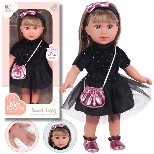 Bambola realistica 40 cm per bambini con vestiti e accessori, regalo ideale 3+
