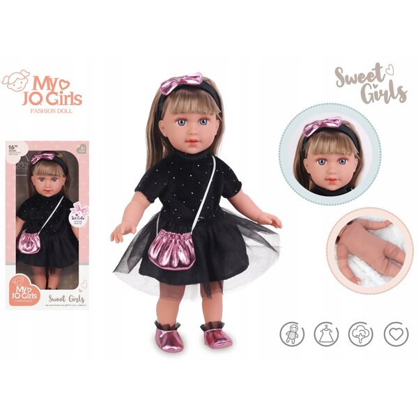 Bambola realistica 40 cm per bambini con vestiti e accessori, regalo ideale 3+