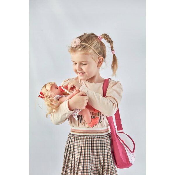 Bambolina interattiva con accessori e borsa per la mamma, 12 suoni, set educativo