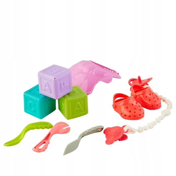 Bambolina interattiva con accessori e borsa per la mamma, 12 suoni, set educativo