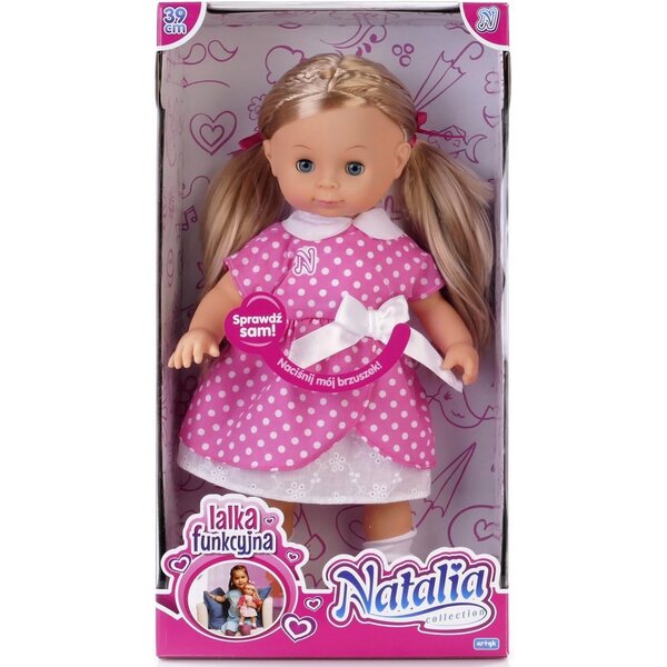 Bambola Artik Natalia parla in polacco con codini 39 cm interattiva per bambini