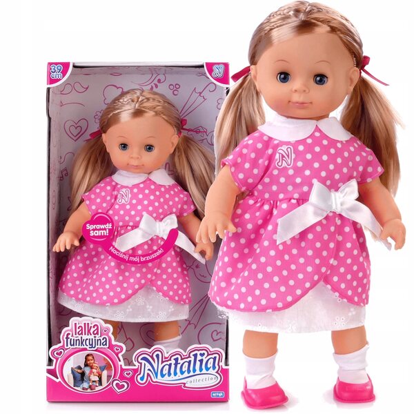 Bambola Artik Natalia parla in polacco con codini 39 cm interattiva per bambini