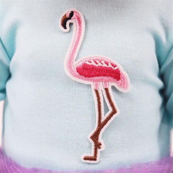 18-Zoll-Puppenkleidungsset mit Flamingokleid und Leggings – Odulu