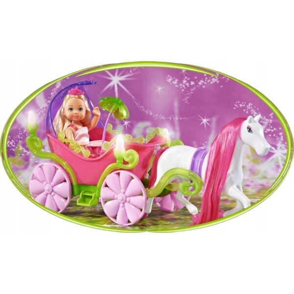 Bambola Simba Evi Love in carrozza da favola con cavallo per ragazze 3+