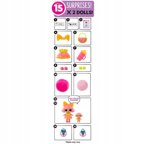 LOL Surprise 2-in-1 Me and My Lil Sis Color Change – Puppen mit Farbwechseleffekt