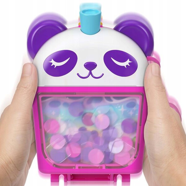 Polly Pocket Bubble Tea Pandy - Ensemble de jeu compact avec panda et accessoires pour filles