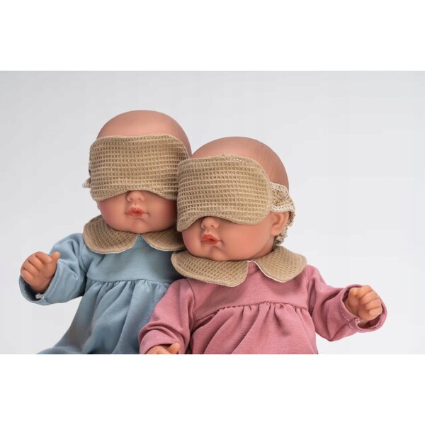 Spanische Puppe Oli 30 cm im rosa Pyjama mit Flasche Asia 0457790
