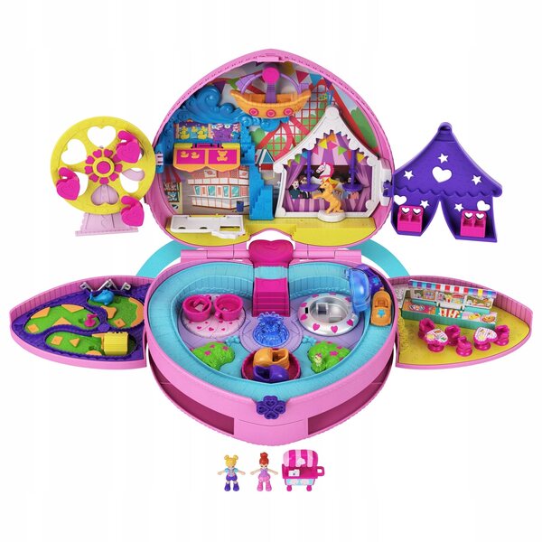 Polly Pocket Zaino Parco Divertimenti con 2 Bamboline e Accessori per Bambini