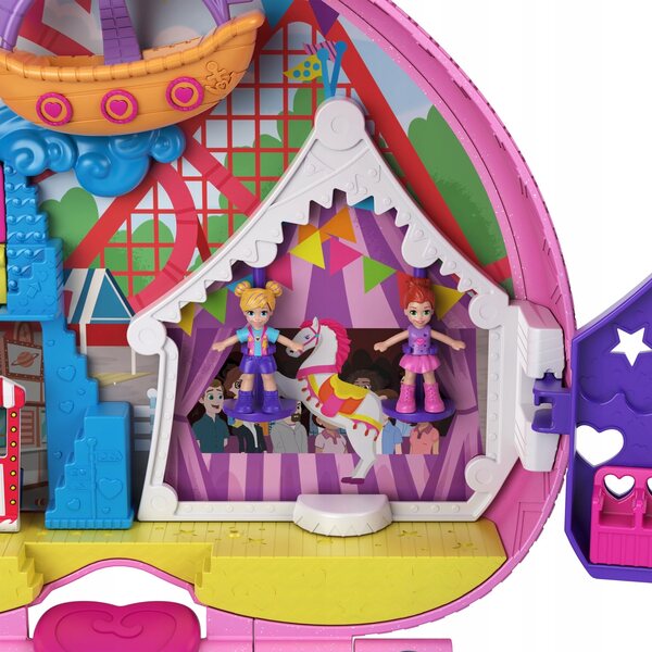 Polly Pocket Zaino Parco Divertimenti con 2 Bamboline e Accessori per Bambini