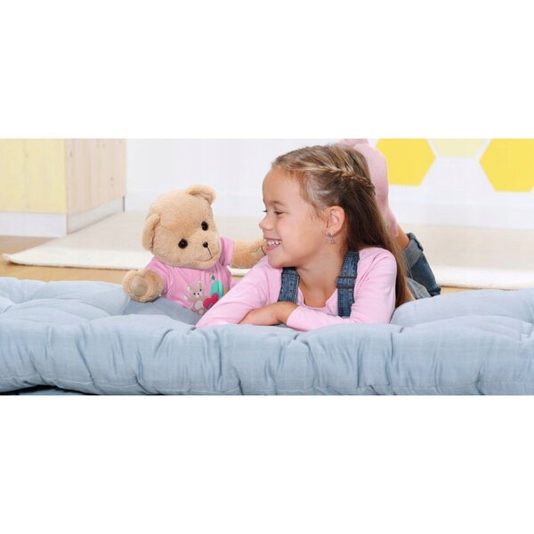 Rosa Baby Born Bär 36 cm mit weicher Stoffkleidung und Accessoires