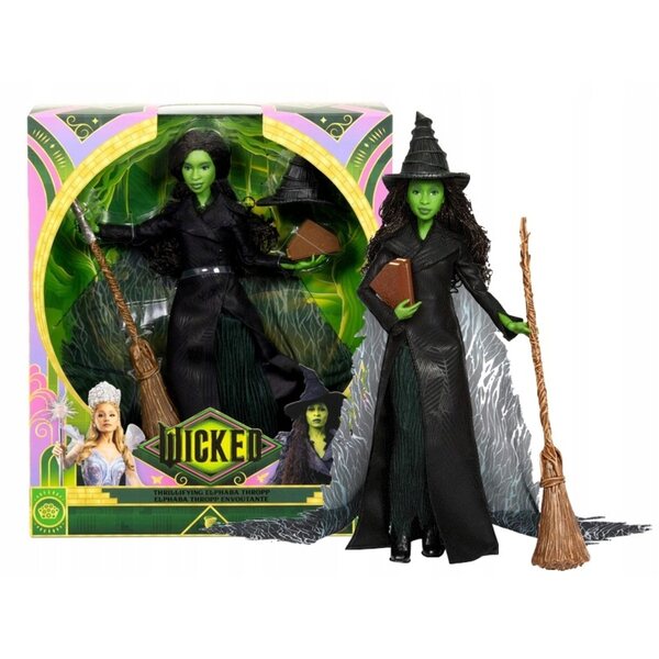 Bambola Wicked Elfaba Thropp 29 cm con Accessori e Abito Dettagliato Mattel