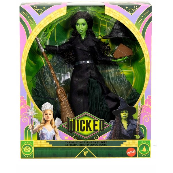 Bambola Wicked Elfaba Thropp 29 cm con Accessori e Abito Dettagliato Mattel