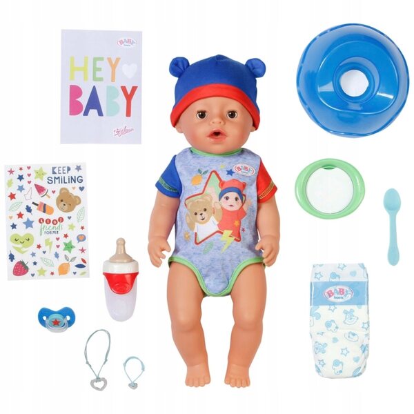 Bambola Interattiva Baby Born Jonas 43 cm con 10 Funzioni e Abbigliamento Incluso