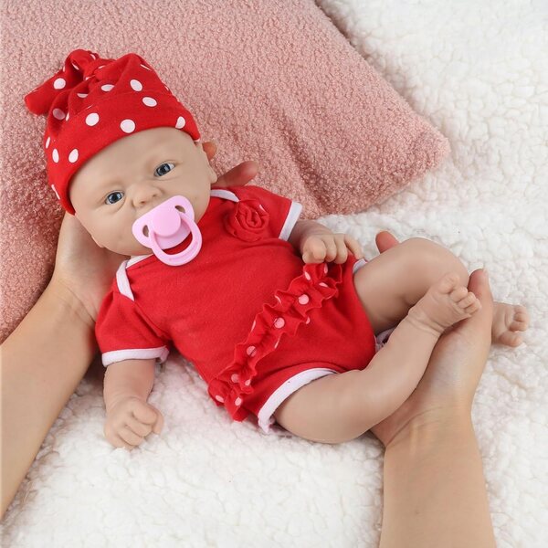Lella Reborn Baby Girl 48 cm realistisches Silikon für Neugeborene, weich und detailliert