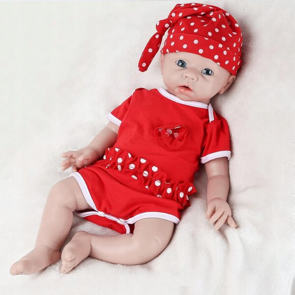 Lella Reborn Baby Girl 48 cm realistisches Silikon für Neugeborene, weich und detailliert