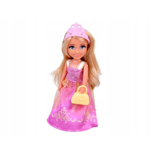 Mini-Ankiki-Puppe mit Kutsche – Kleine Prinzessin im rosa Kleid 18 cm