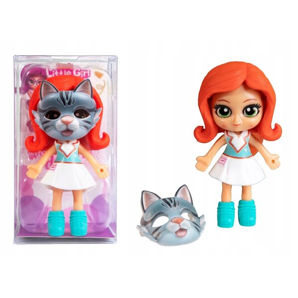 Bambola Bambina con Maschera da Gatto - Giocattolo Creativo per Bambini