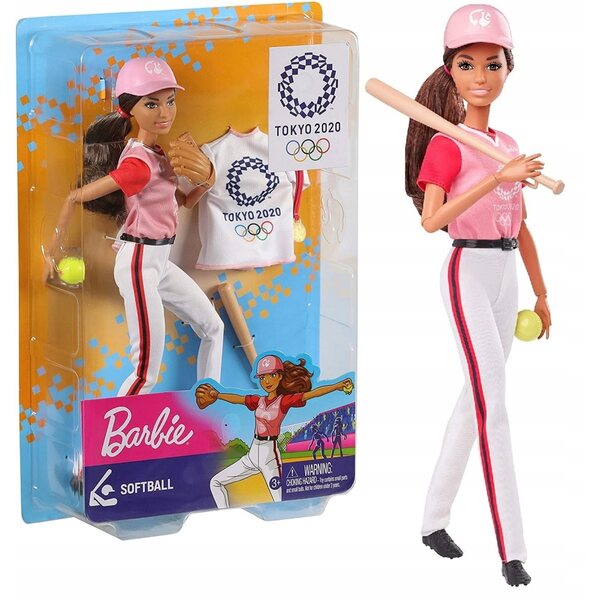Barbie Olimpionica Softball con Accessori Ufficiali e Medaglia - Mattel