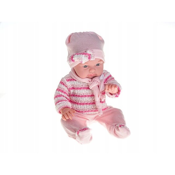 45 cm große Babypuppe mit beweglichen Gliedmaßen, komplett mit waschbarem Kleid für Kinder ab 3 Jahren