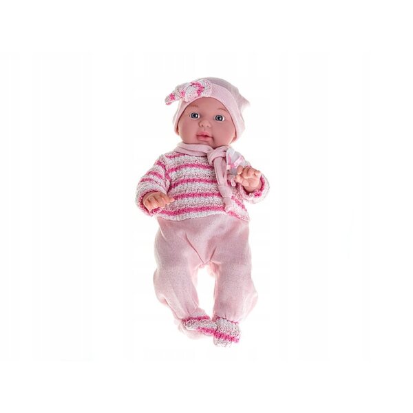 45 cm große Babypuppe mit beweglichen Gliedmaßen, komplett mit waschbarem Kleid für Kinder ab 3 Jahren