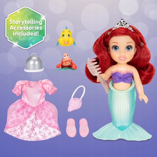 Mini bambola Ariel La Sirenetta 16 cm con accessori - Principessa Disney
