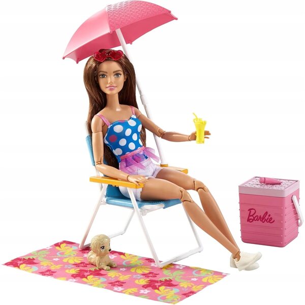 Barbie-Entspannungszubehörset mit Hund – ohne Puppe – 27 cm