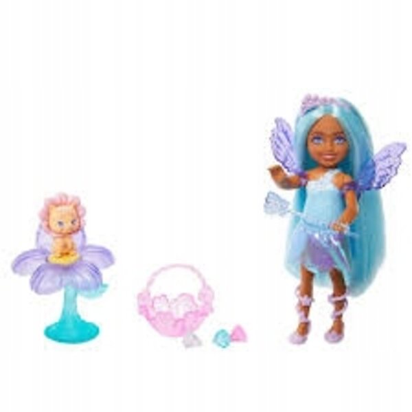 Barbie Chelsea Fairy Set 14 cm mit Flügeln, Tieren und Zubehör Mattel