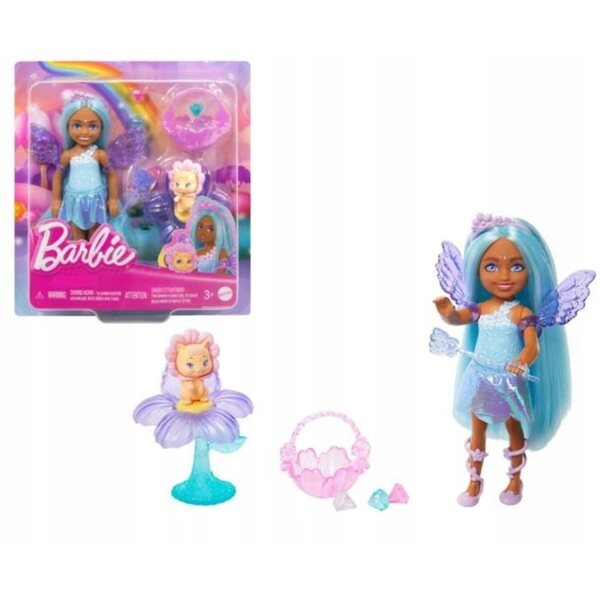 Barbie Chelsea Fairy Set 14 cm mit Flügeln, Tieren und Zubehör Mattel