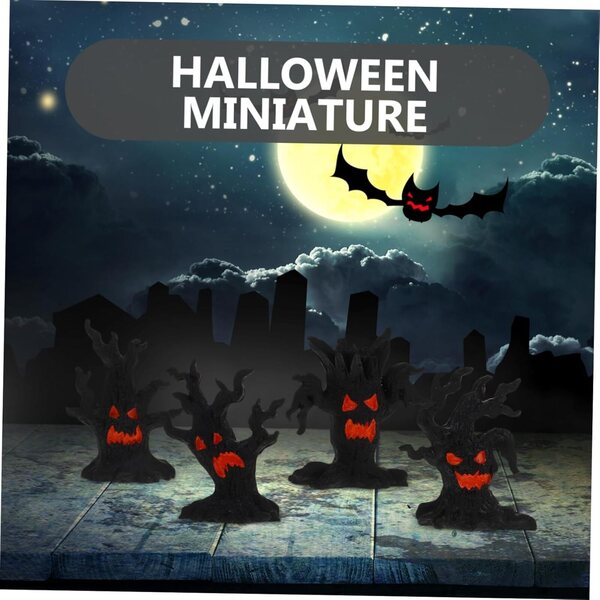 YARNOW 4 pezzi Miniature Halloween in Resina per Decorazioni e Microfotografia