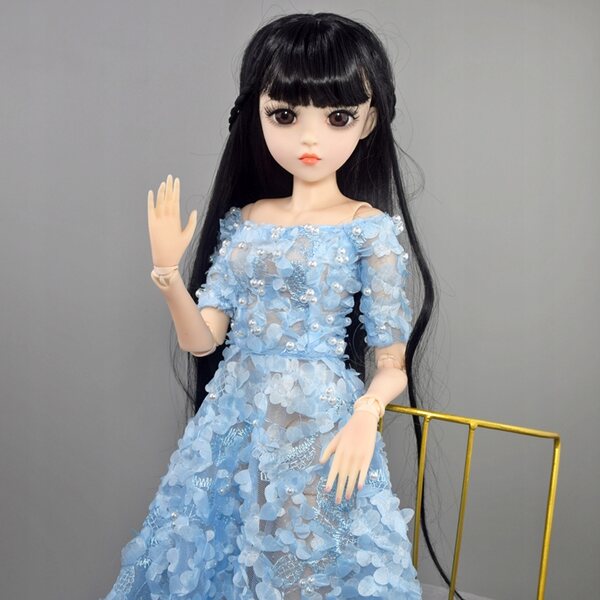 Bambola BJD principessa 60 cm fatta a mano con abbigliamento completo e accessori