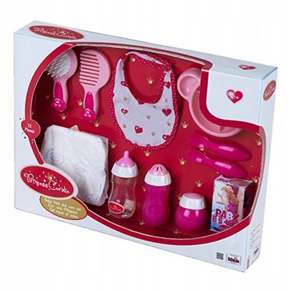Set Cura e Alimentazione Bambole 11 Pezzi Princess Coralie Klein Rosa