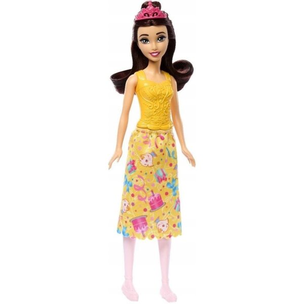 Bambola Disney Principessa Belle con vestito da festa e tiara per bambini 3+