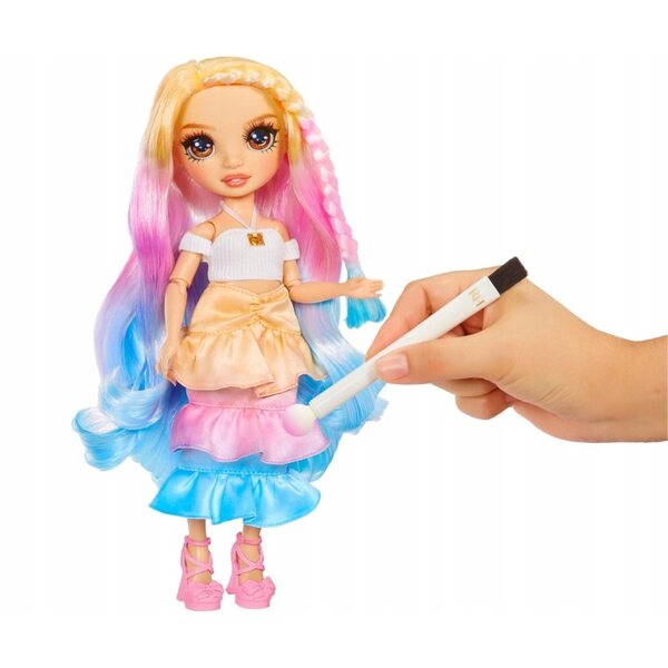 Set bambola Rainbow High Creative per dipingere con occhi marroni per bambini