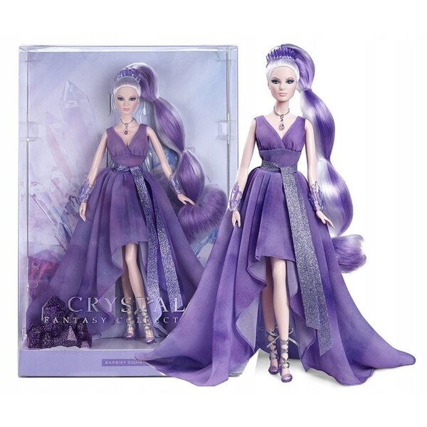 Barbie Crystal Fantasy-Kollektion mit Amethyst, 29 cm große Puppe