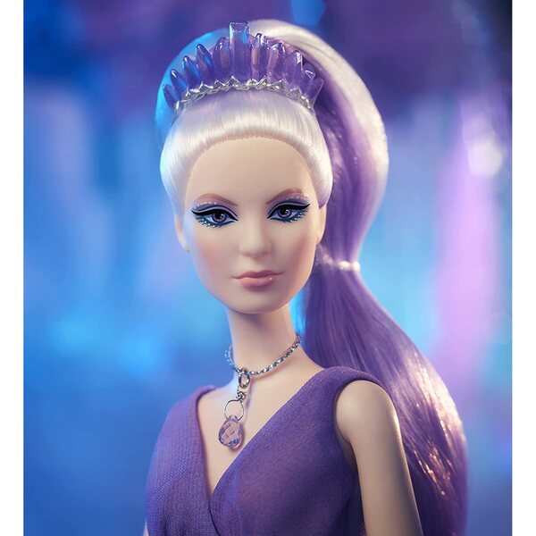 Barbie Crystal Fantasy collezione con ametista, bambola alta 29 cm