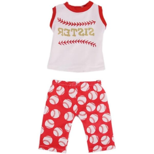 Vestiti per Bambole 18 Pollici Abbigliamento Estivo Maglietta e Pantaloncini
