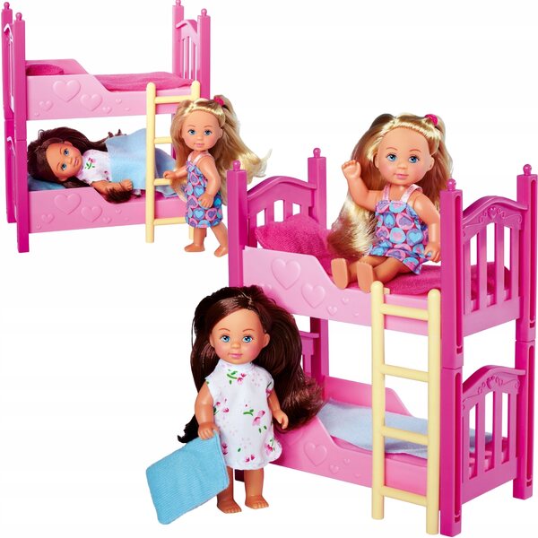 Evi Love Set mit Etagenbett für Simba Toys Puppen 7-teilig
