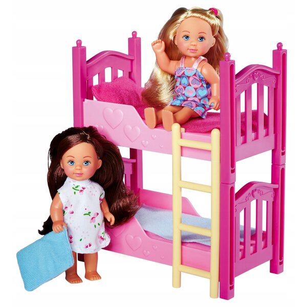 Evi Love Set mit Etagenbett für Simba Toys Puppen 7-teilig