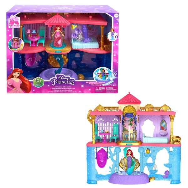 Mattel Zamek Arielka Disney Syrenka – Castelto Due Piani mit Puppe und Zubehör