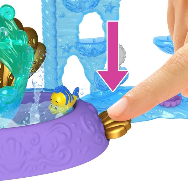 Mattel Zamek Arielka Disney Syrenka - Castelto Due Piani con Bambola e Accessori