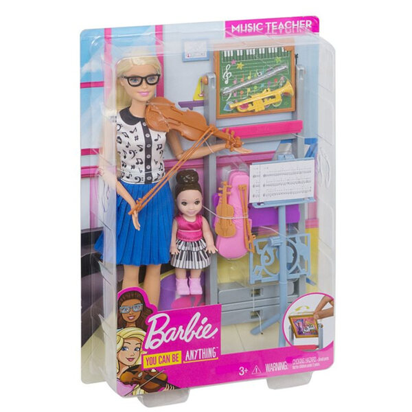 Barbie Nauczycielka Muzyki Mattel mit Zubehör und Musikinstrumenten