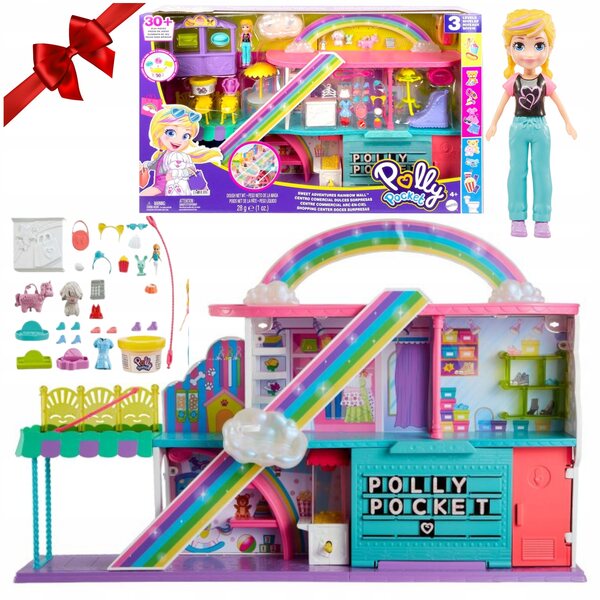 Игра Polly Pocket Tęczowe Handlowe 3 нива за момичета 4+
