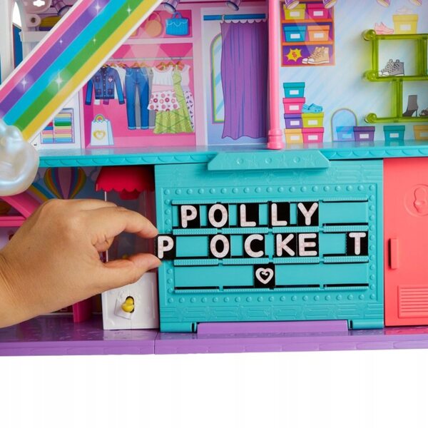 Polly Pocket Tęczowe Handlowe jeu à 3 niveaux pour les filles 4+