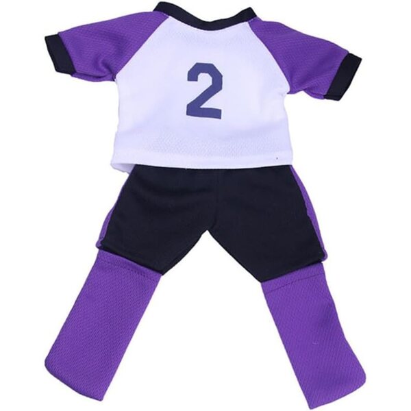 3-teiliges Sportbekleidungsset für 18-Zoll-Puppen – lila, bequem und langlebig