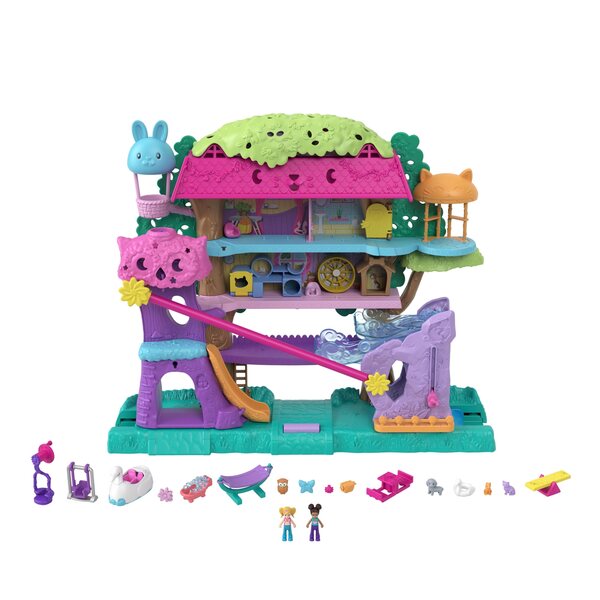 Polly Pocket Avventure con gli Animali Casa sull'Albero Giocattolo per Bambini 4+