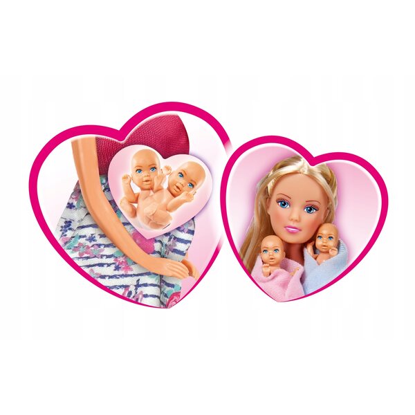 Simba Steffi Love бременна с близнаци и бебешки аксесоари